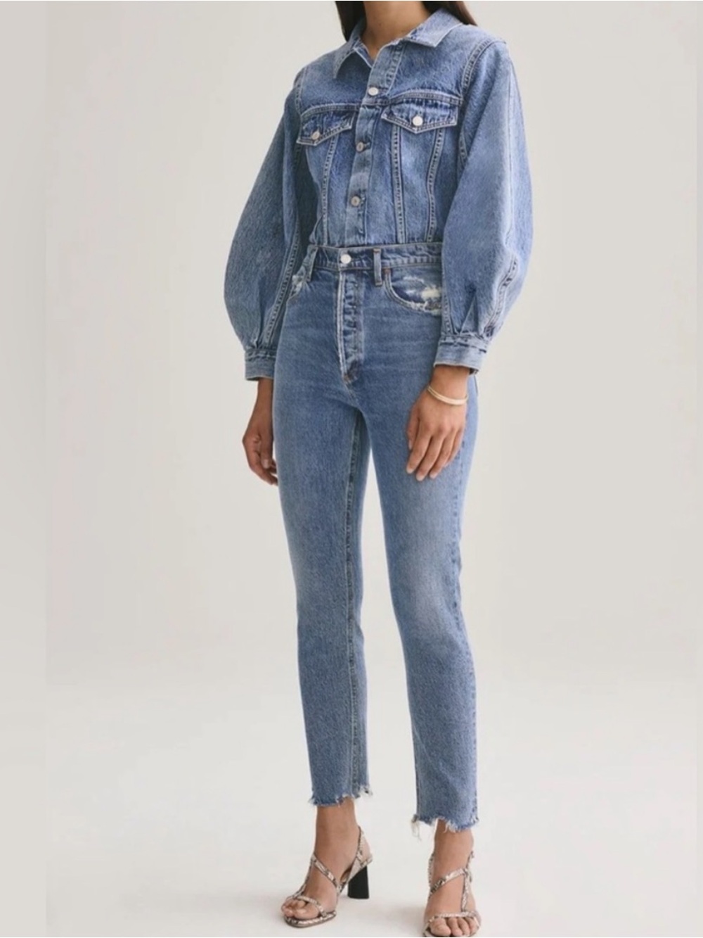 AGOLDE - Nico High Rise Slim Fit Jeans in Rooted